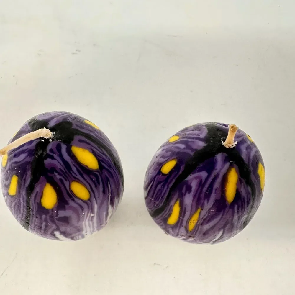 Vintage Multicolor Floral Egg Candles Set of 6 Candle & Egg collections 2.5”